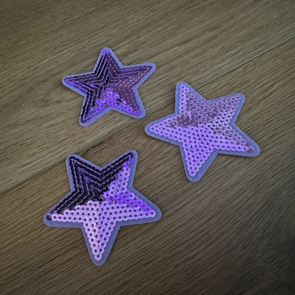 Purple Sequin Star Patches 3